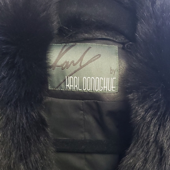 Karl Donohue Lambskin Leather Trenchcoat - Picture 2 of 8